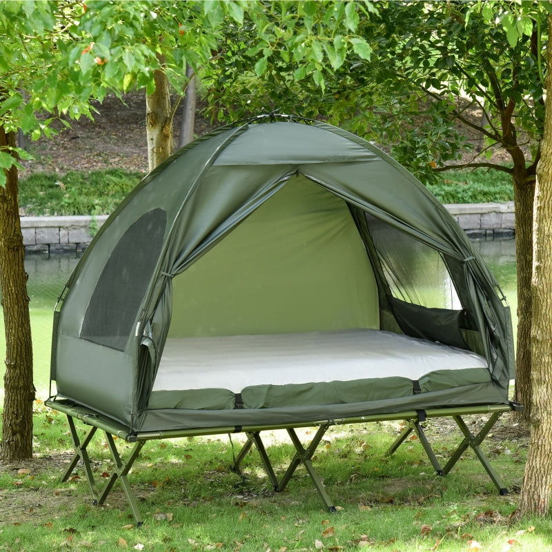 Nancy's Pacbitun Kampeertent - Camping tent - Met 2 Persoons Matras  Groen - ± 195 x 145 x 180 cm