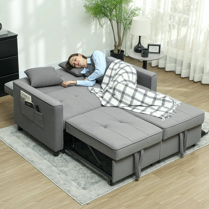 Nancy's Castelrotto Slaapbank - Logeerbank - Grijs - Fluweel