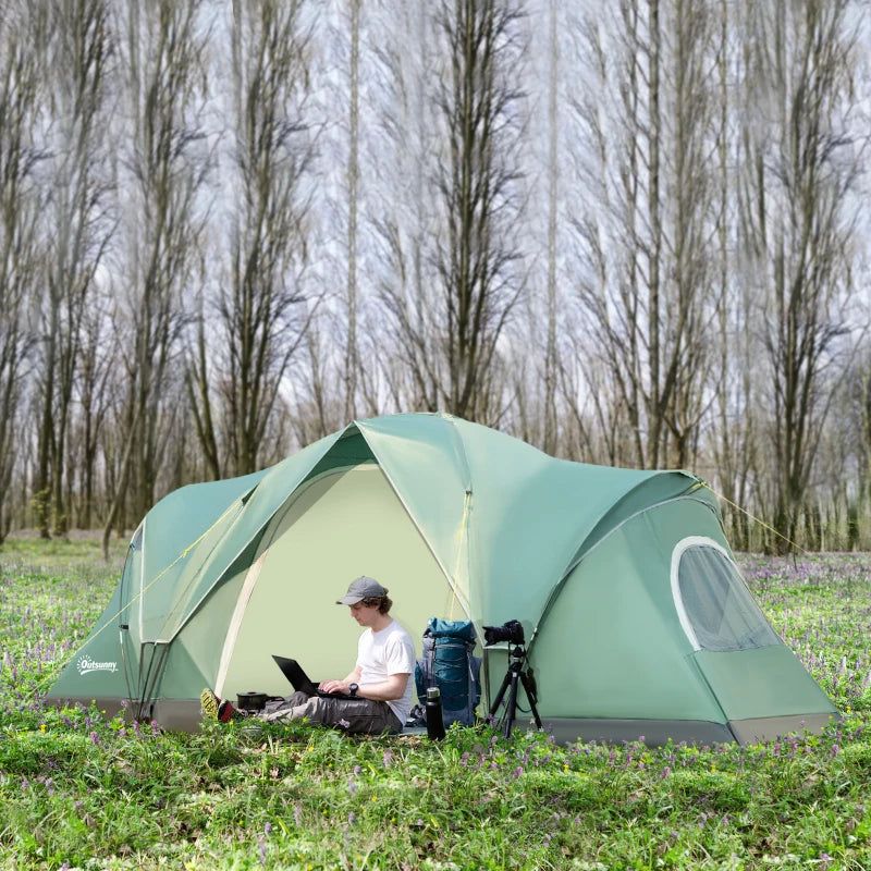 Tente de camping Nancy's Prestimo - Tente de camping - Pour 5 à 6 personnes - Vert - 455 x 230 x 180 cm