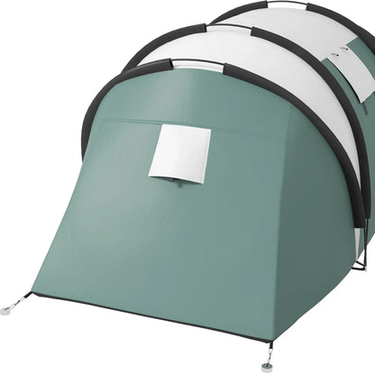Nancy's Garlenda Kampeertent - Campingtent - 2-Slaapkamer Woontent - Waterdicht - Groen- 450 x 220 x 180 cm