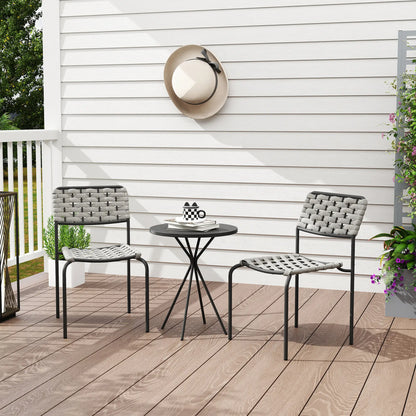 Nancy's Corridonia Bistroset - Tuinset - Balkonset - 3-Delig - Grijs