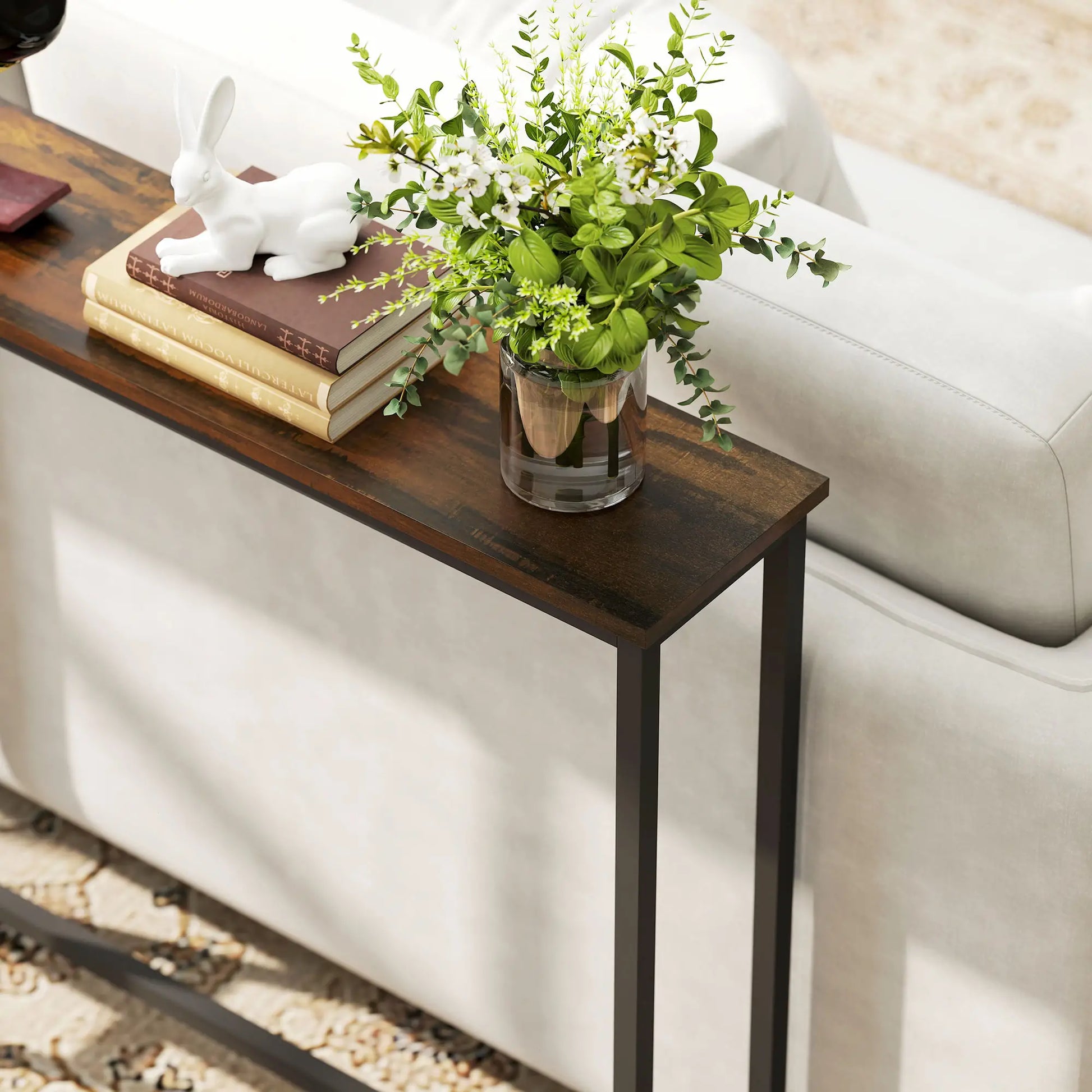 Nancy's Desio Sidetable - Bijzettafel - Consoletafel - Bruin - 160 x 20 x 80 cm