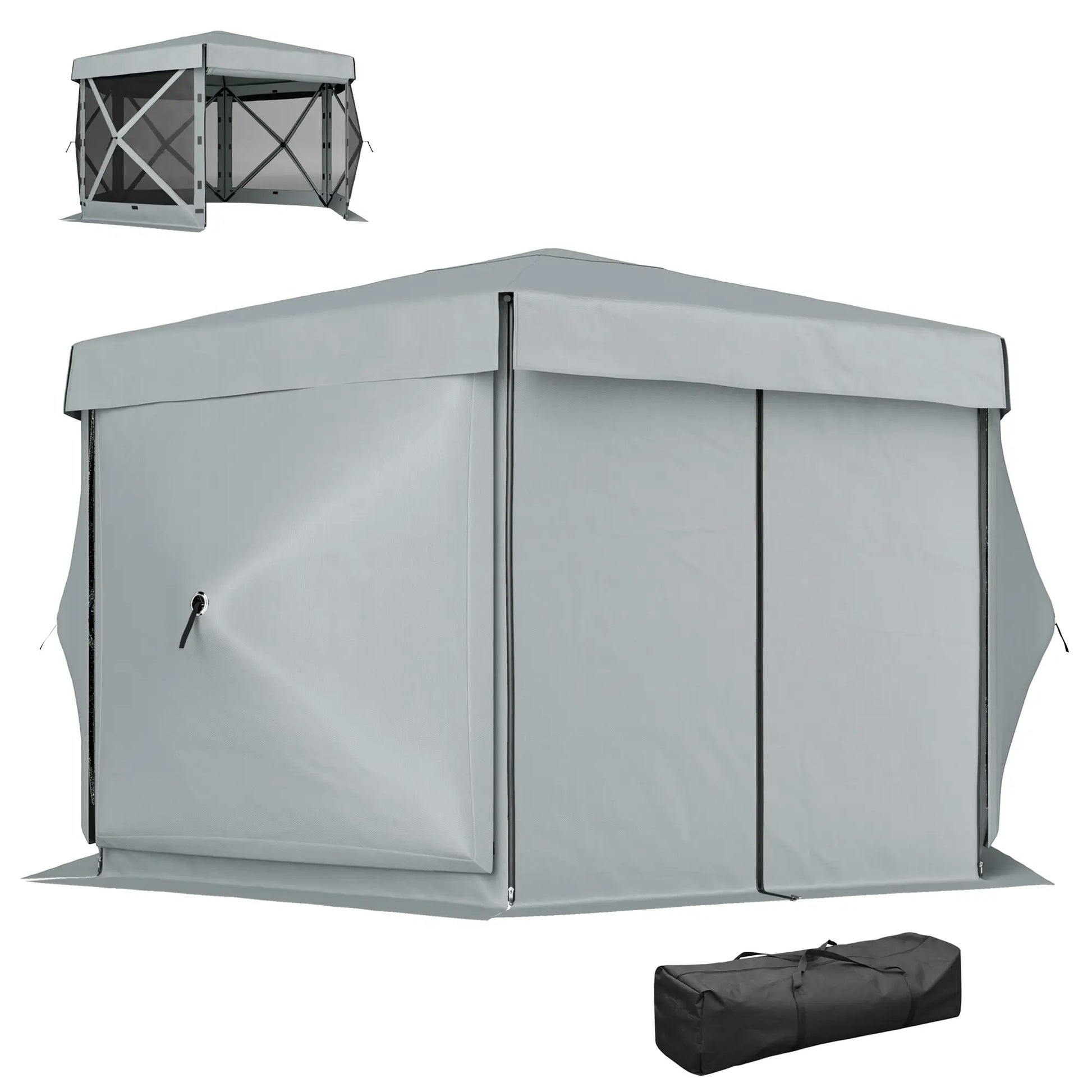 Nancy's Cipressa Paviljoen - Tuinpaviljoen - Partytent - Grijs - 360 x 315 x 220 cm