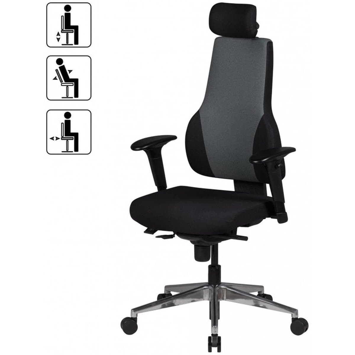 Chaise de bureau Nancy's Fieldston - Chaise de direction - Chaise pivotante ergonomique - Chaises de bureau pour adultes - Confort d'assise élevé