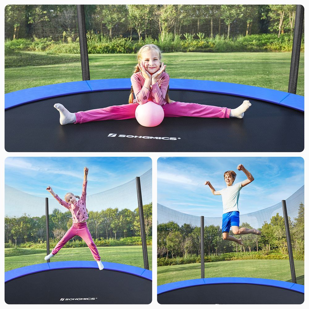 Nancy's Feira Trampoline met Veiligheidsnet - Zwart / Blauw - ± Ø 180 cm