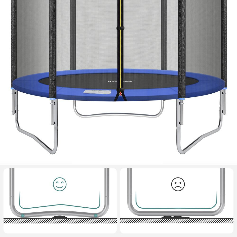 Nancy's Feira Trampoline met Veiligheidsnet - Zwart / Blauw - ± Ø 180 cm