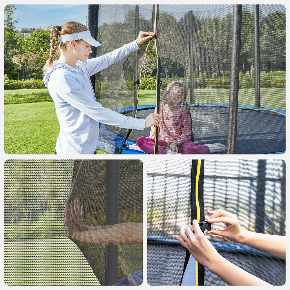 Nancy's Feira Trampoline met Veiligheidsnet - Zwart / Blauw - ± Ø 180 cm