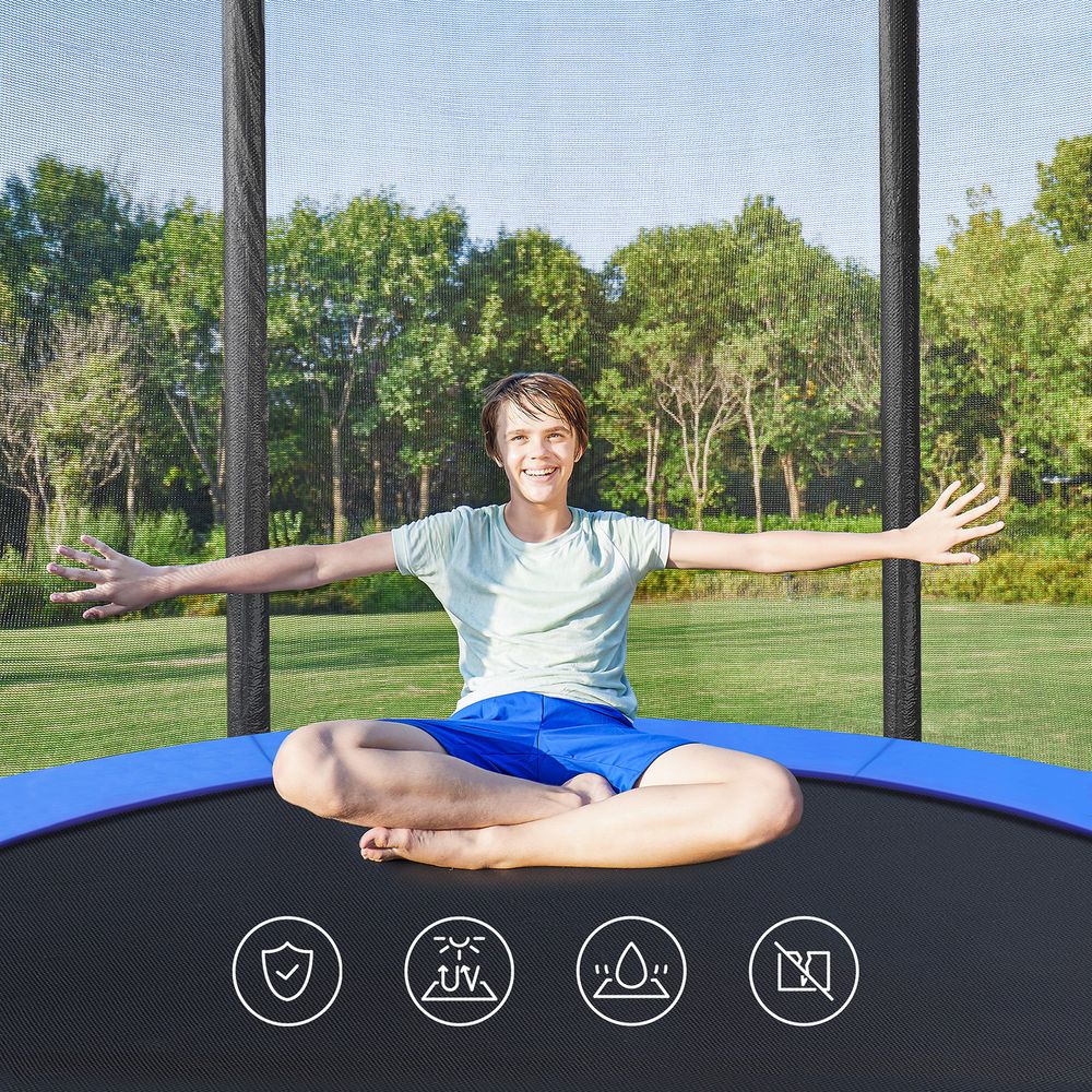 Nancy's Feira Trampoline met Veiligheidsnet - Zwart / Blauw - ± Ø 180 cm