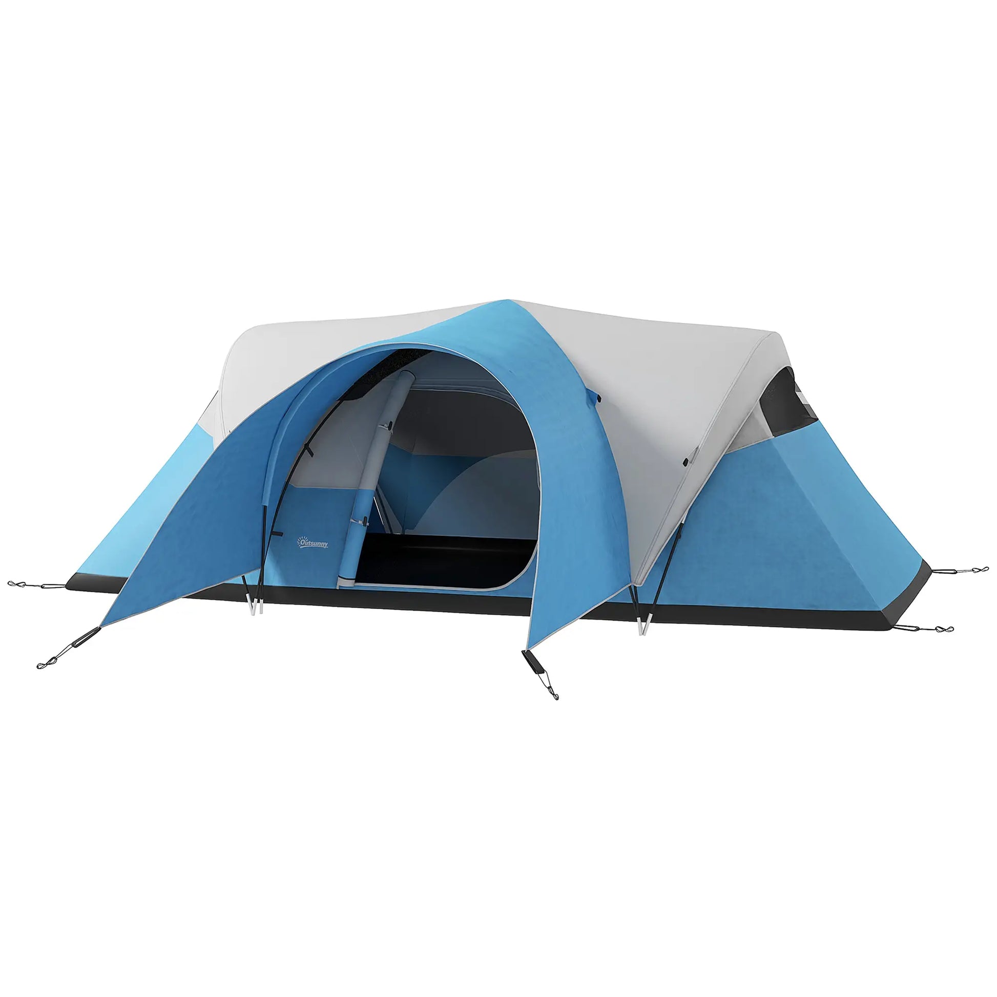 Nancy's Caulonia Kampeertent - Camping tent - 5-6 Personen - Blauw - ± 550 x 300 x 200 cm