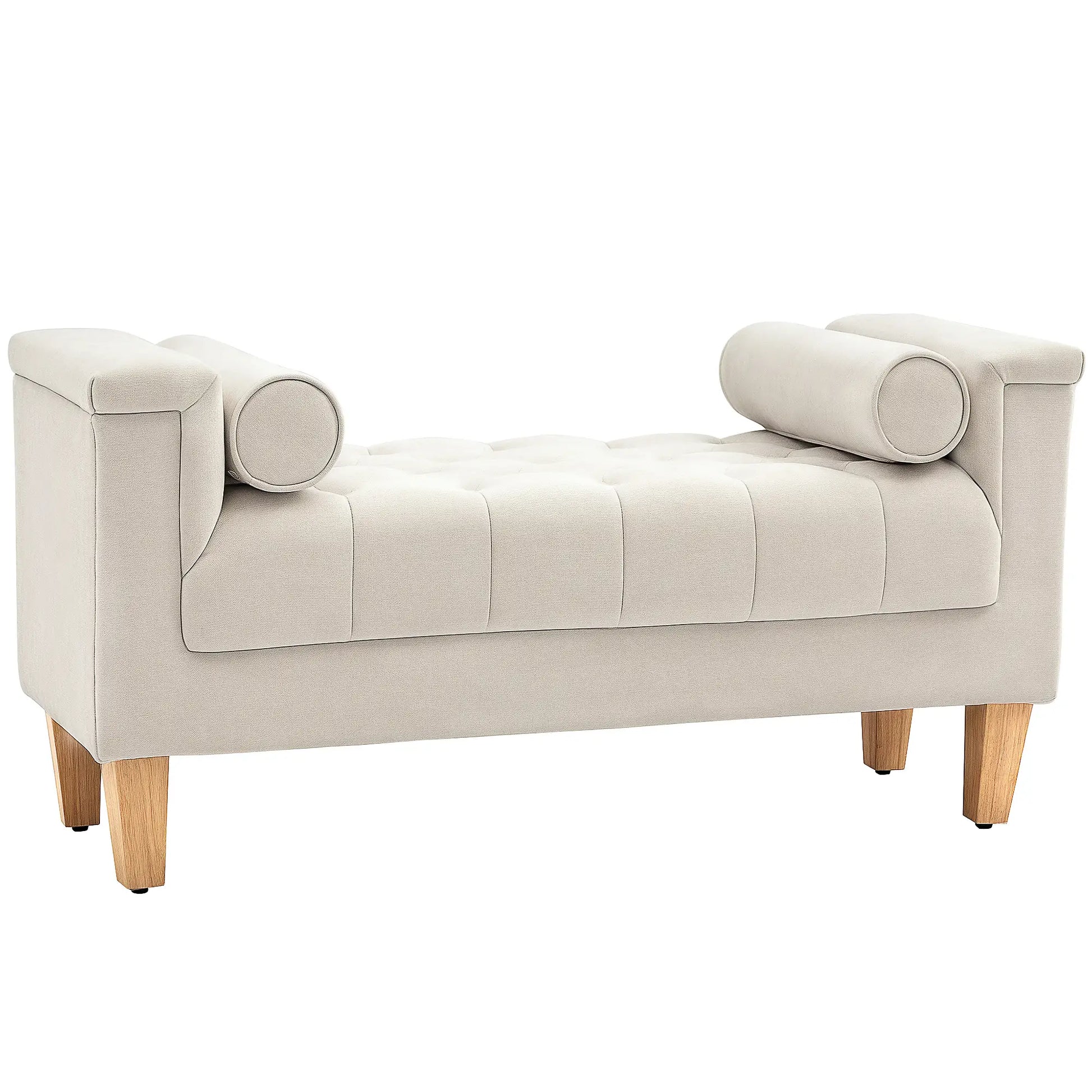 Nancy's Feteiras Bankje - Gangbankje - Zitbankje - Beige - Chenille - ± 1150 x 45 x 60 cm