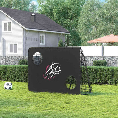 Nancy's Bomarzo Voetbaldoel - Voetbalgoal - Doelwand - Zwart - ± 215 x 75 x 150 cm