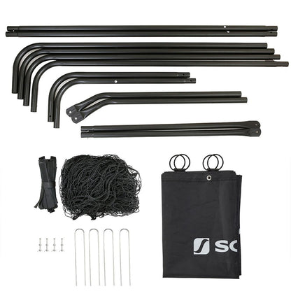 Nancy's Bomarzo Voetbaldoel - Voetbalgoal - Doelwand - Zwart - ± 215 x 75 x 150 cm