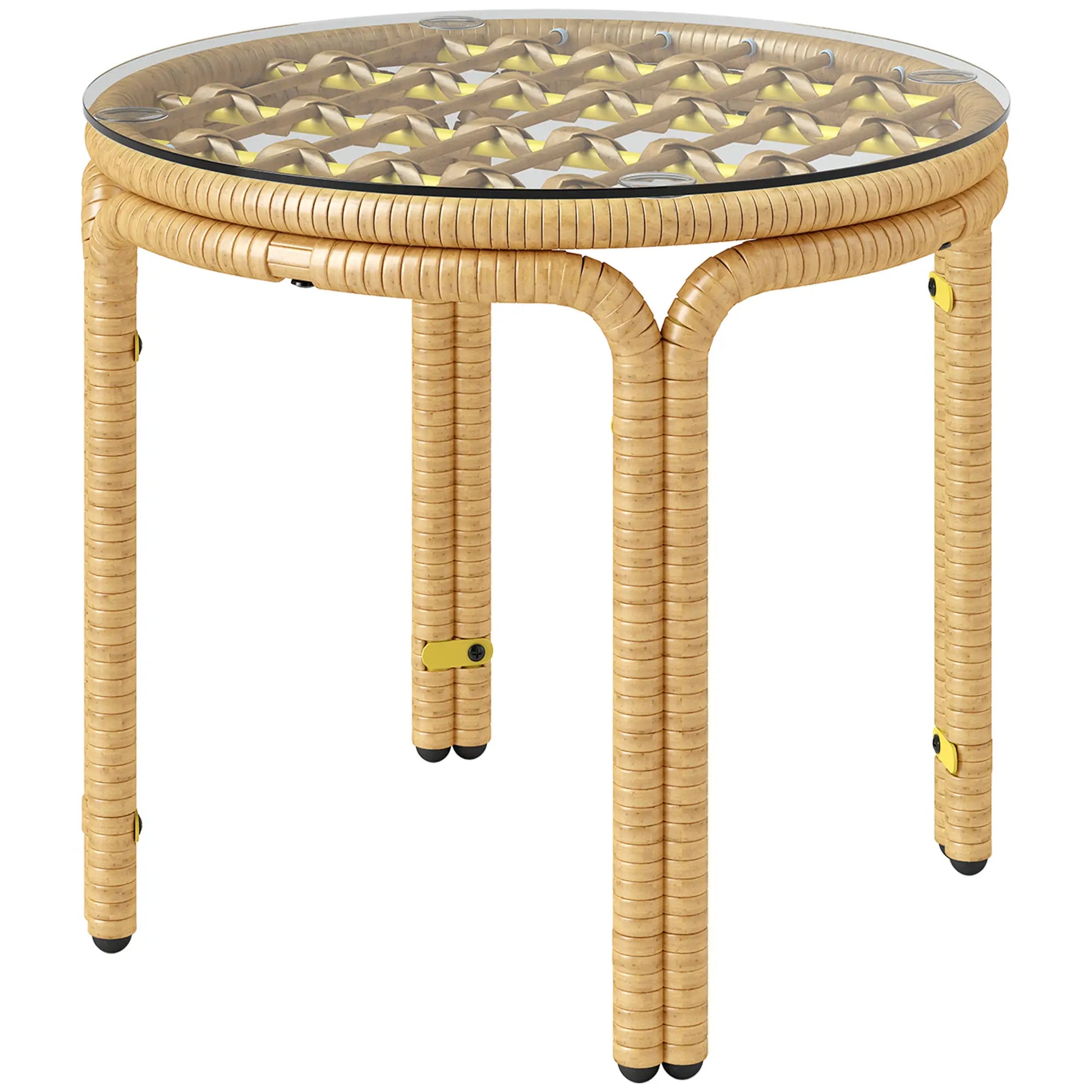Nancy's Gerenzano Tuintafel - Balkontafel - Rotan - ± Ø 50 x 45 cm