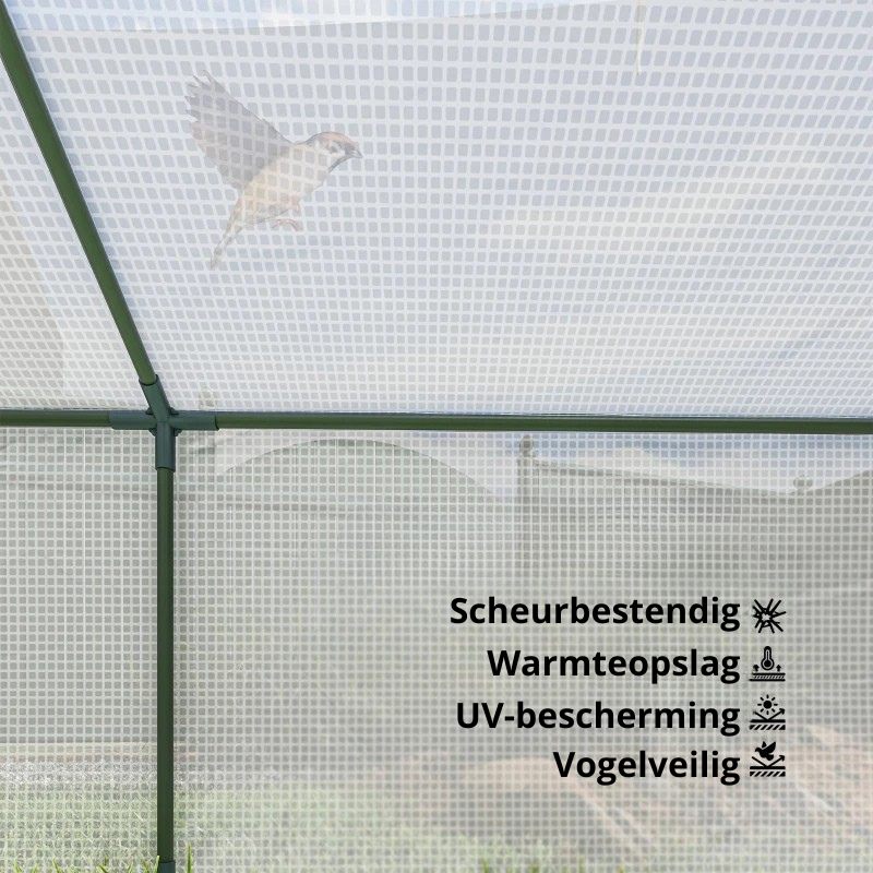 Nancy's Platania Kweekkas - Tuinkas - Plantenkas - Foliekas - Wit - 180 x 90 x 70 cm