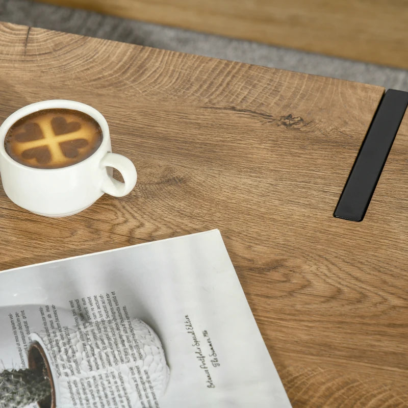 Nancy's Lindoso Salontafel - Koffietafel - Natuurlijk hout - Staal - ± 105 x 60 x 40 cm