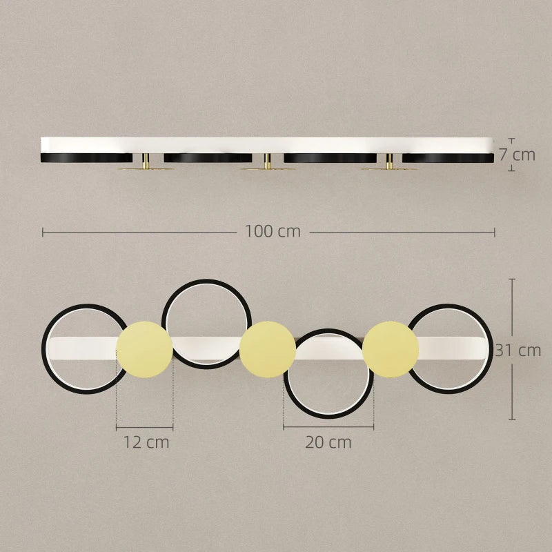 Nancy's Palagano Plafondlamp - Plafondverlichting - LED-Lamp - Wit / Zwart / Goudkleurig