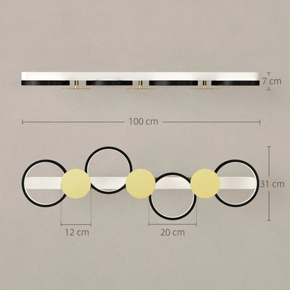 Nancy's Palagano Plafondlamp - Plafondverlichting - LED-Lamp - Wit / Zwart / Goudkleurig
