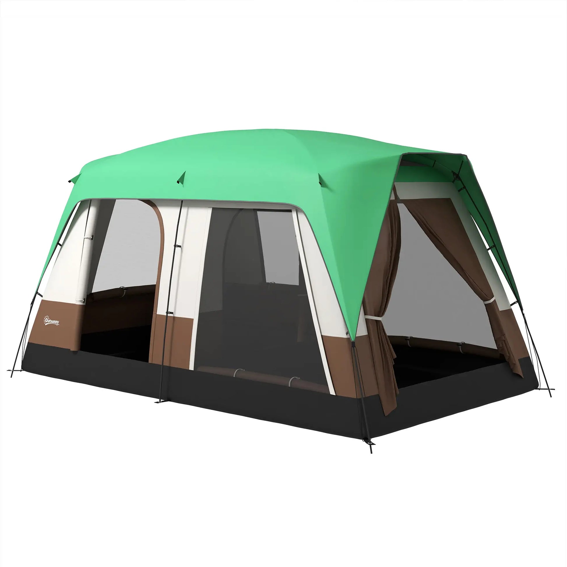 Nancy's Camucia Kampeertent - Camping Tent - Tunneltent - 8 Personen - Groen - 490 x 305 x 225 cm