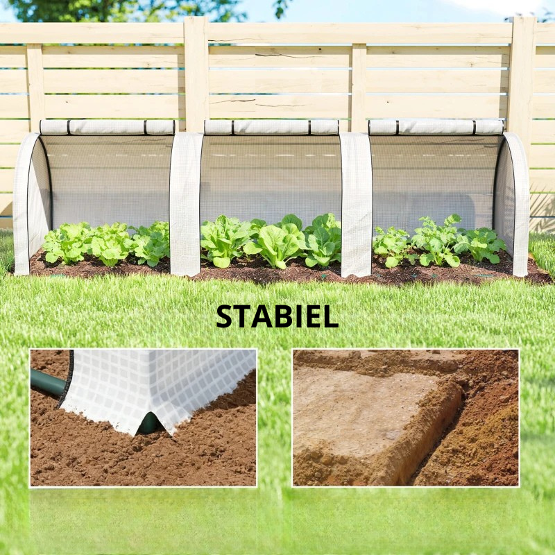 Nancy's Poggio Foliekas - Kweekkas - Plantenkas - Tuinkas - Wit - 295 x 100 x 80 cm