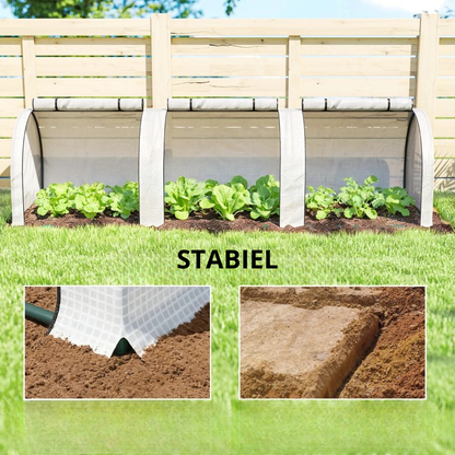 Nancy's Poggio Foliekas - Kweekkas - Plantenkas - Tuinkas - Wit - 295 x 100 x 80 cm