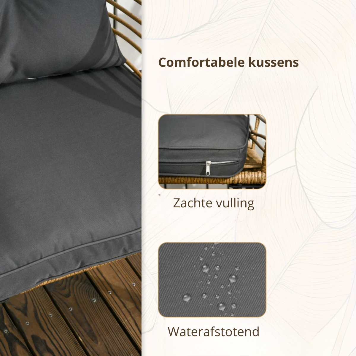 Nancy's Pina Loungeset - Tuinset - Bistroset- 3-delige set
