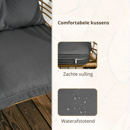 Nancy's Pina Loungeset - Tuinset - Bistroset- 3-delige set