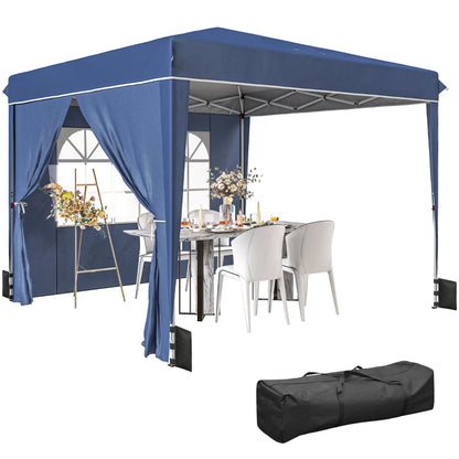 Nancy's Policoro Paviljoen - Party tent - Pop-up ontwerp - Blauw / Wit - 300 x 300 x 275 cm