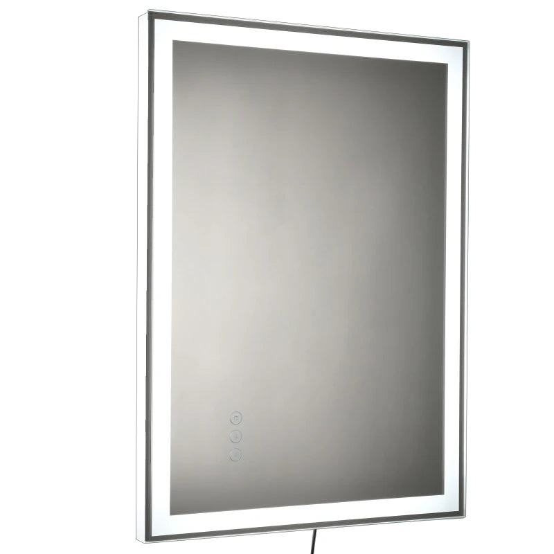 Nancy's Fradelos Badkamerspiegel - 3 instelbare kleuren - LED-spiegel - Zilver - 70 x 50 cm