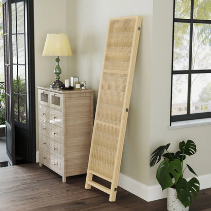 Nancy's Fontão Kamerscherm - Privacyscherm - Roomdivider - Dennenhout / Rotan - 135 x 180 cm