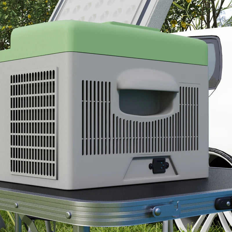 Nancy's Sover Koelbox - Koeler - AC / DC Aansluiting - -20 ℃ tot 10 ℃ - Groen / Grijs - 16 Liter