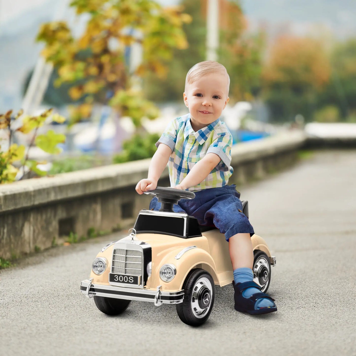 Nancy's Comano Loopauto - Mercedes voor Kinderen - Kinderauto - Beige