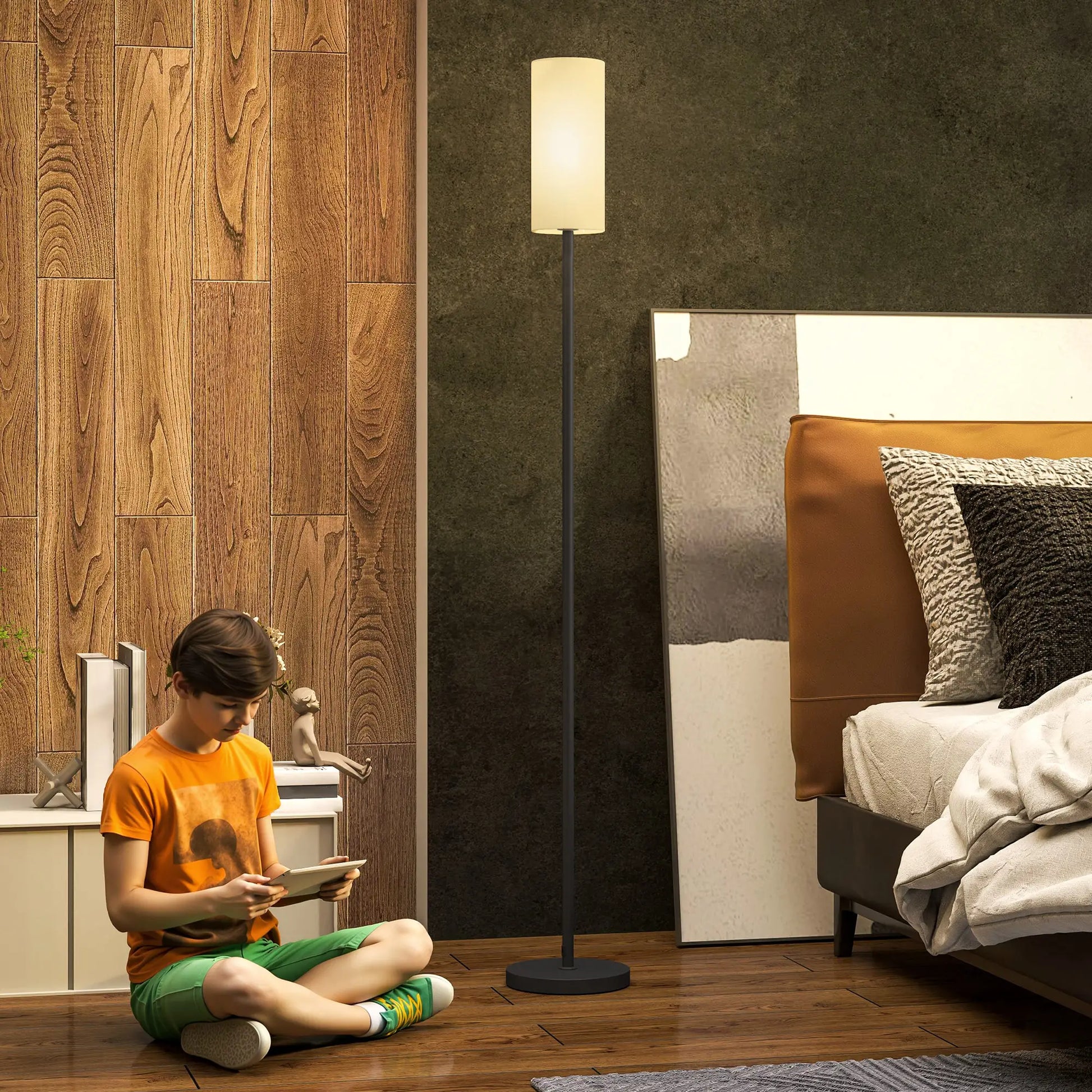Nancy's Godiasco Vloerlamp - Staande Lamp - Voetschakelaar - Zwart / Wit