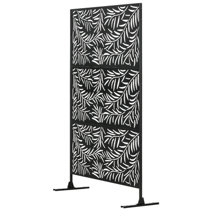 Nancy's Sciara Privacyscherm - Tuinscherm - Zichtscherm - Privacywand - Zwart - Staal - ± 120 x 45 x 200 cm