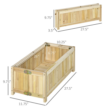 Nancy's Medellin Plantenbak - Bloemenbak - Verhoogd Bloembed - Tuinbed - Dennenhout - 70 x 30 x 25 cm