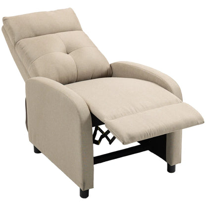 Nancy's Spoleto Relaxfauteuil - Relaxstoel - Loungestoel - Beige - Linnen