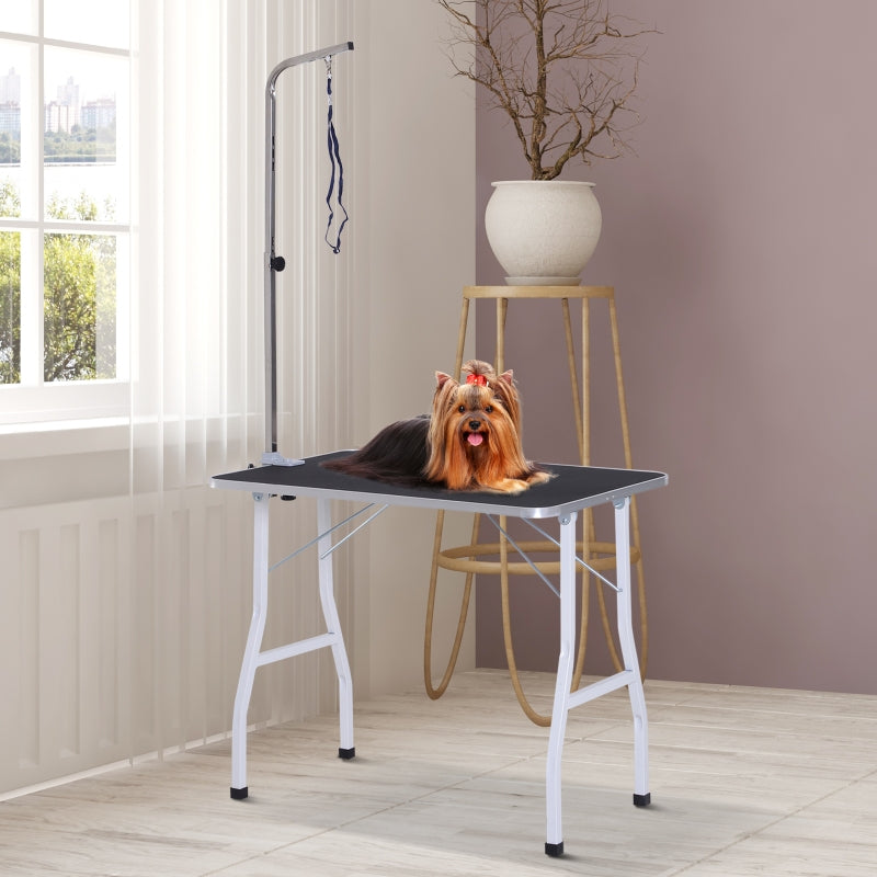 Nancy's The Glebe Dog Grooming Table with Loops Dog Grooming Table for Domestic Bathing Hair Drying and Hair Cutting Height Adjustable