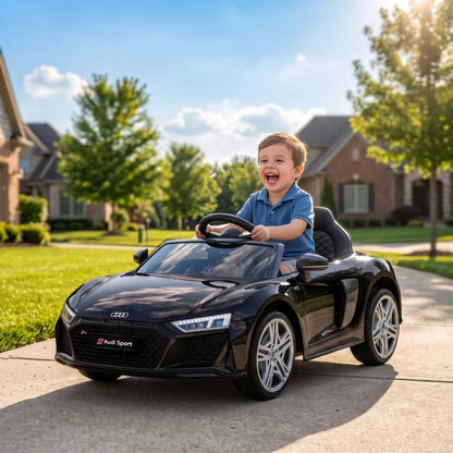 Nancy's Tonadico Elektrische Kinderauto - Audi R8 voor Kinderen - 3 Snelheidsstanden - Zwart