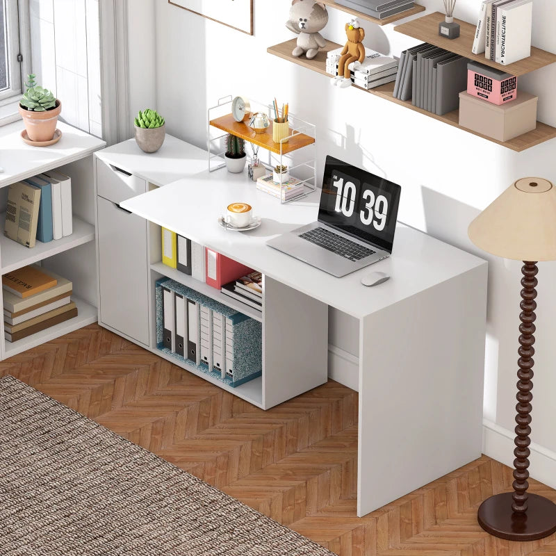 Nancy's Missanello Hoekbureau - Bureau Hoek - Computertafel - Wit -120 x 95 x 75 cm