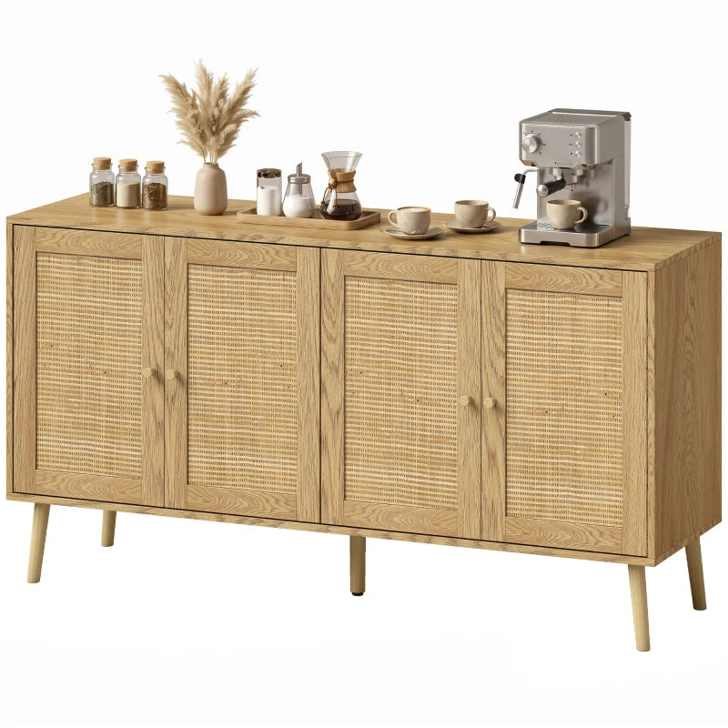Nancy's Telve Dressoir - Opbergkast - Sideboard - Boho Stijl - Natuurlijk hout - 140 x 40 x 75 cm