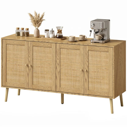 Nancy's Telve Dressoir - Opbergkast - Sideboard - Boho Stijl - Natuurlijk hout - 140 x 40 x 75 cm