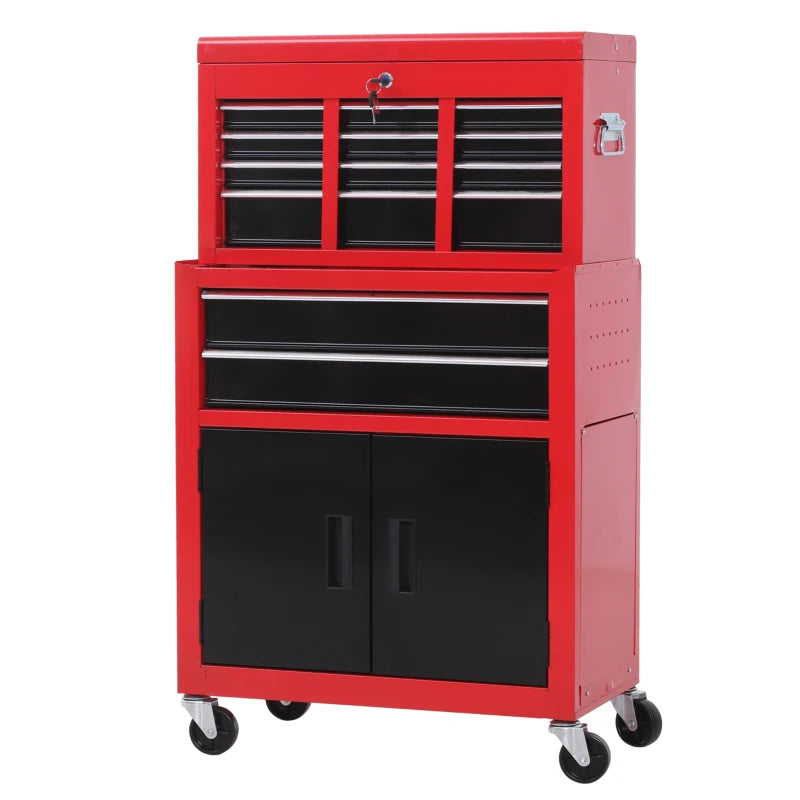 Nancy's Nebbiuno Werkplaatswagen - Gereedschapswagen - Gereedschapskist - Rood - Staal - ±  60 x 35 x 110 cm