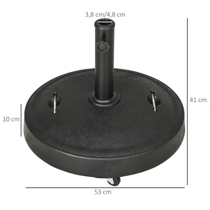 Nancy's Ivybridge Parasolvoet - Parasol standaard - Zwart - Geschikt voor parasolstokken van Ø38 mm tot Ø48 mm