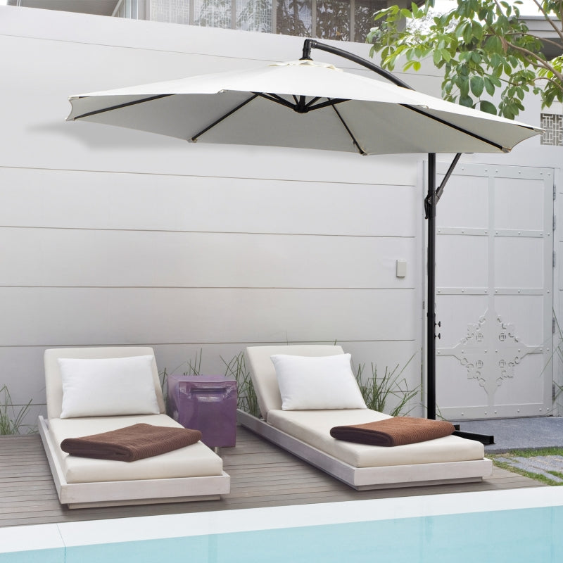 Nancy's Spring Zweefparasol - Zonwering - Parasol - Handslinger Crème - Ø 300 cm