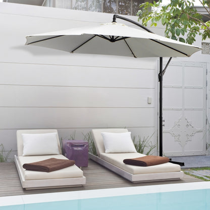 Nancy's Spring Zweefparasol - Zonwering - Parasol - Handslinger Crème - Ø 300 cm