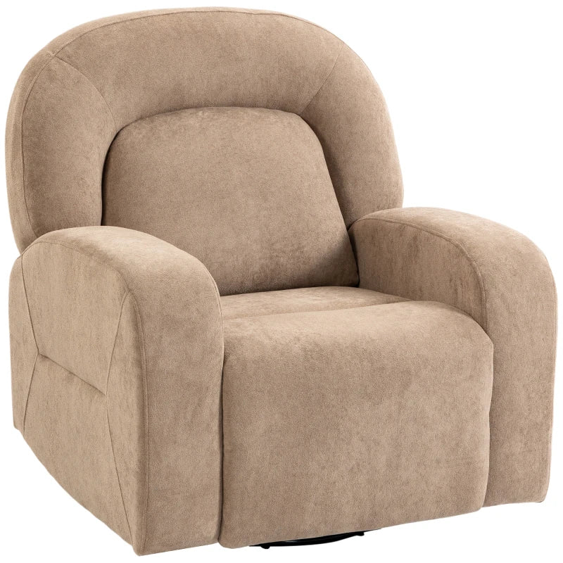 Nancy's Spinea Relaxfauteuil - Relaxstoel - Loungestoel - Verstelbaar - Draaibaar - Kaki - Fluweel