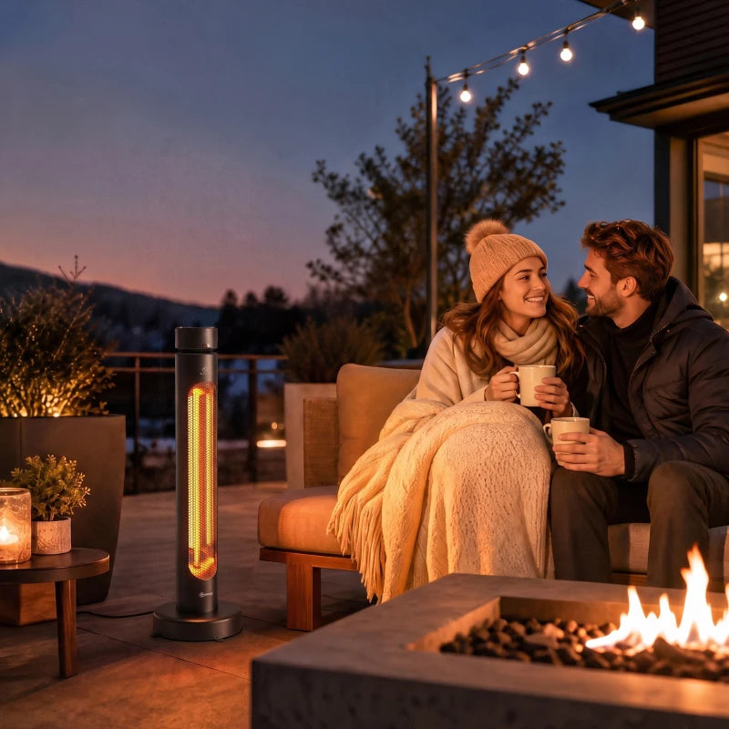 Nancy's Tregnago Terrasverwarming - Terras Verwarmer - Elektrische Terrasverwarmer - Afstandsbediening - Zwart