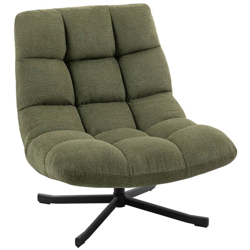 Nancy's Padula Draaifauteuil - Draaistoel - Relaxfauteuil - Groen - Chenille