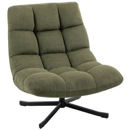 Nancy's Padula Draaifauteuil - Draaistoel - Relaxfauteuil - Groen - Chenille