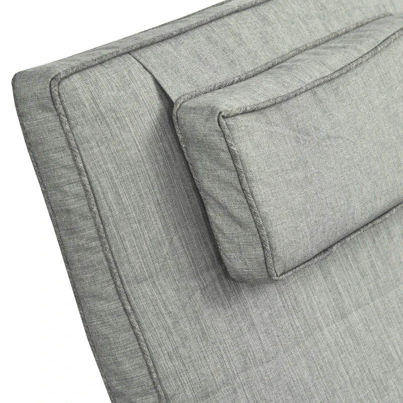 Nancy's Almeida Ligbed - Loungebed - 3-Delige Set van 2 ligbedden + bijzettafel - Rotan - Grijs