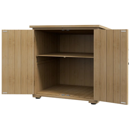 Nancy's Taceno Tuinkast - Opbergschuur - Opbergkast voor buiten - Gereedschapshok - Dennenhout - ± 75 x 90 x 83/90 cm